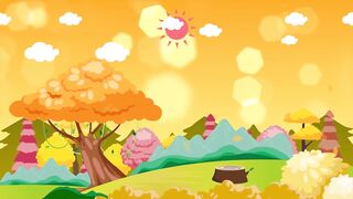 Beautiful cartoon dusk trees - Cartoon kids
