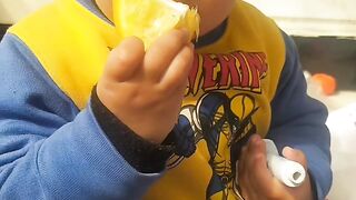 Loves eating oranges