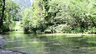 Relaxing in winter with Nature at River