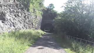 Miller’s cycling trail cycling trail in Miller's Dale Monsal Trail Peak District National Park