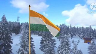 National anthem  in harsh winter with zabardast snow View