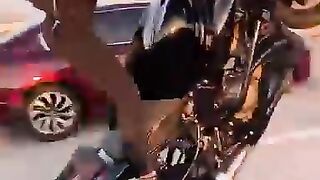 Funny Bike Ride by Beautiful Girl