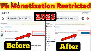 Facebook monetization restricted | Facebook Request Another Review