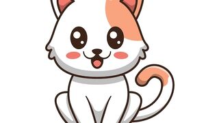 Brown and white cat