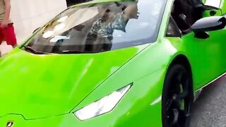 Girls driving lamborghini vs boys driving lamborghini #shorts