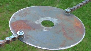 A brilliant idea from a bicycle chain !!! Mow the lawn without problems ! Gadgetzone24