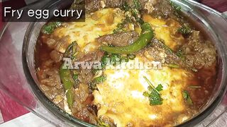 Fry egg curry
