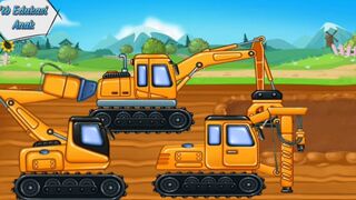 Heavy Equipment Construction|| Excavator animated