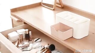 Desktop makeup cosmetic organizer