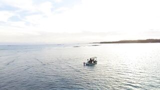 Beautiful boat in sea