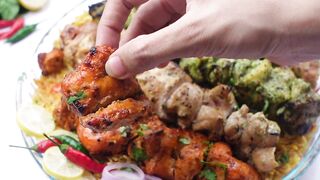 Perfect Dinner Recipe,BBQ Platter,Party Platter,Chicken tikka,Malai Boti,seekh kabab Recipe