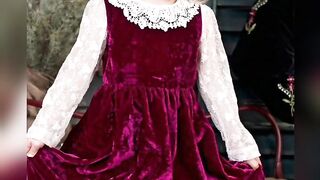 Stylish Velvet Frock Designs For Baby Girls 2023