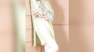 New White Trouser With Plain Contrast Shirt Design For Girls 2023