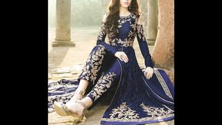 Partywear dress designs ideas  Anarkali Georgette Frock  Simple Georgette Kurti_ suit 2023