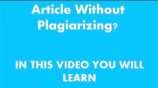 How to Write Plagiarism Free Research Paper l How to Write Plagiarism Free Blog Article l Murad Learners Academy