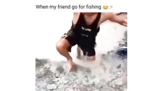My friend go for fishing