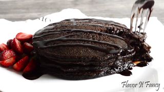 Chocolate Pancake | Eggless Pancake Recipe