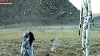 Jack Harper, a drone repairman stationed on Earth that has been ravaged by war with extraterrestrials, questions his identity after