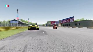 Kaneda's Bike vs Lamborghini Sian at Monza Full Course