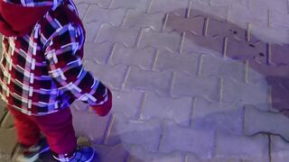 kid dancing on the tap of dhol