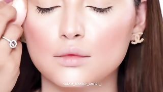 Nude glam makeup