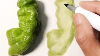 Drawing Hyper Realistic Chilli ????