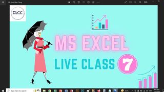 MS Excel Multiple Commands - LIVE CLASS - 7