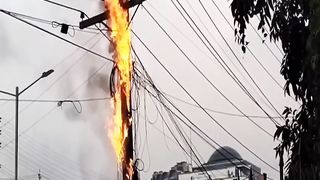 Electric explosion | short circuit spark | electric short circuit | H.T line arc | Electric Fire |