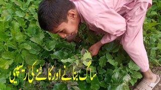 Recipe for chopping fresh greeng