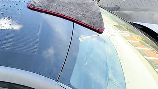 A pro tip for dry a car