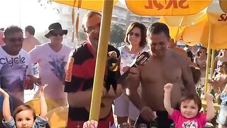 Samba na praia de Copacabana Rio de Janeiro Brasil