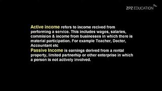 Active income and passive income