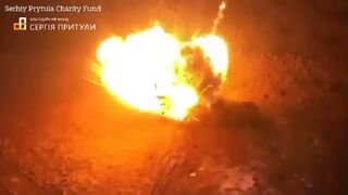 Russian T-80 tanks EXPLODES after being struck by Ukrainian Forces in east of Ukraine