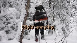 Survival Shelter in Deep Snow - Night Camping ideas