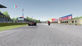 Honda NR750 vs Lamborghini Gallardo Suprt Leggera 1200bhp at Monza Full Course_2