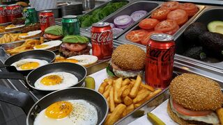 American cheeseburger by chef of new york culinary school
