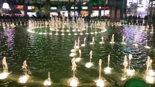 Beautiful Fountains with different colors