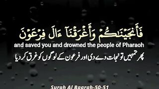 Tilawt e Quran e pak surah Al Baqrh 50-51