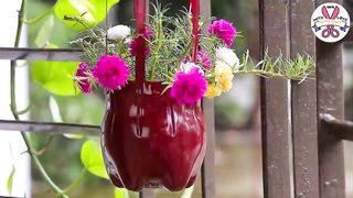 Plastic bottle Tree planter making - EASY Hanging flower pot || Gadgetzone24