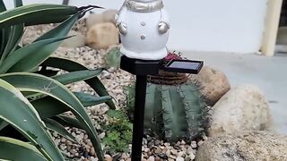 Outdoor LED Solar Snowman Light Landscape Lamp Decorations Lawn Lamp Christmas Series Cartoon Snowman Ground Lamp Garden Lamp