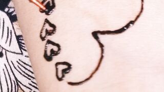 Simple and easy heart tattoo mehandi design #ARTCrafts