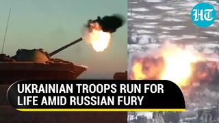 Zelensky’s men flee Ukrainian frontline as Russian flamethrowers breath fire
