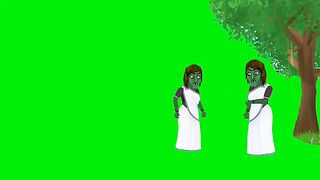 Green screen cartoon for video