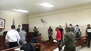 Bonao court face beatings and kicks Security
