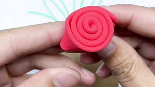 Flower vase made from dough