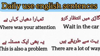 Daily use english speaking sentences with Hindi/urdu translation | English speaking course