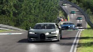Bugatti Chiron Jump Racing at Nordschleife