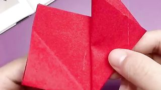 Hand made red clr paper star