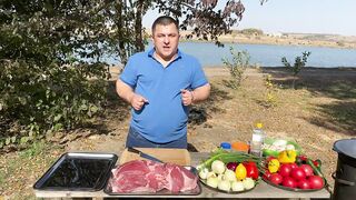 Мясо по Кремлевски в казане. Как приготовить мясо вкусно и сочно. рецепт