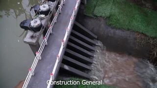 Mini Dam Construction With Six Gates Water Discharge